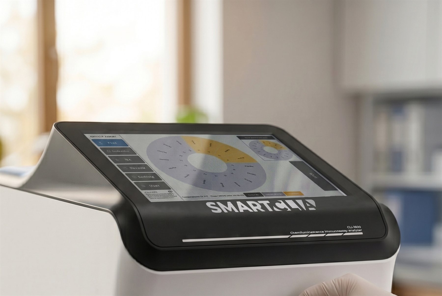Tela touchscreen do Smart CLIA